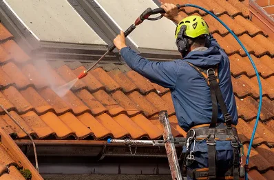 Démoussage et hydrofuge de toiture à Herm